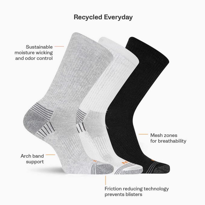 Recycled Everyday Crew Sock 3 Pack Recycled Everyday Crew Sock 3 Pack